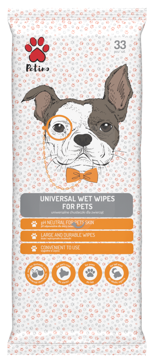 Cleanic Petino Universal Wet Wipes For Pets 33PCS